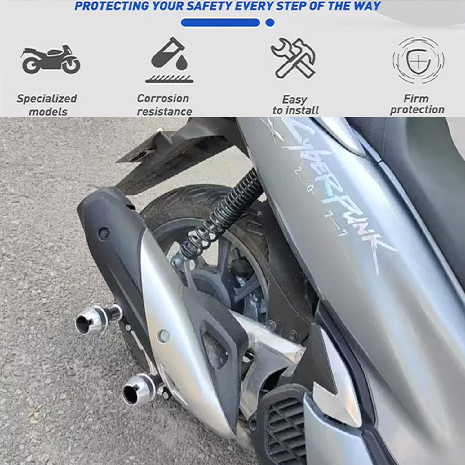 ДЛЯ PCX125 PCX150 PCX160 PCX 125 150 160 pcx125 pcx150 pcx160 2021-2025 2026 Мотоцикл с ЧПУ Переднее колесо Противоударный шар из алюминиевого сплава Выпускная планка двигателя ползунок (синий, переднее колесо) синее переднее колесо, фото 8
