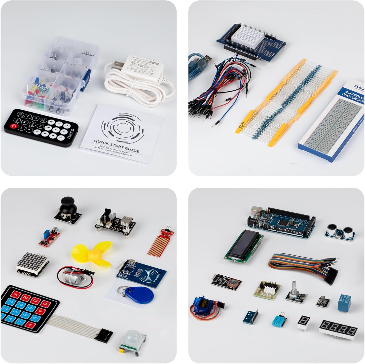 Стартовый комплект Mega2560 для начинающих ELEGOO Arduino Final Edition, с учебным пособием, плата MEGA 2560, ЖК-дисплей 1602, фото 3