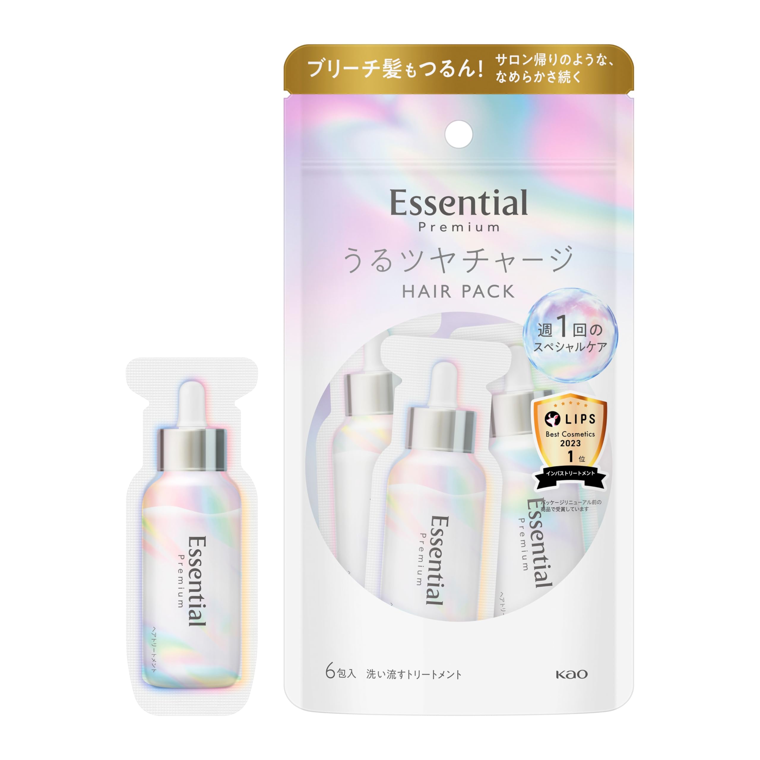Essential The Beauty Hair Texture Beauty, Silky Shine Charge Hair Pack 9g×6 Floral Luxe Scent Hair Barrier Formula