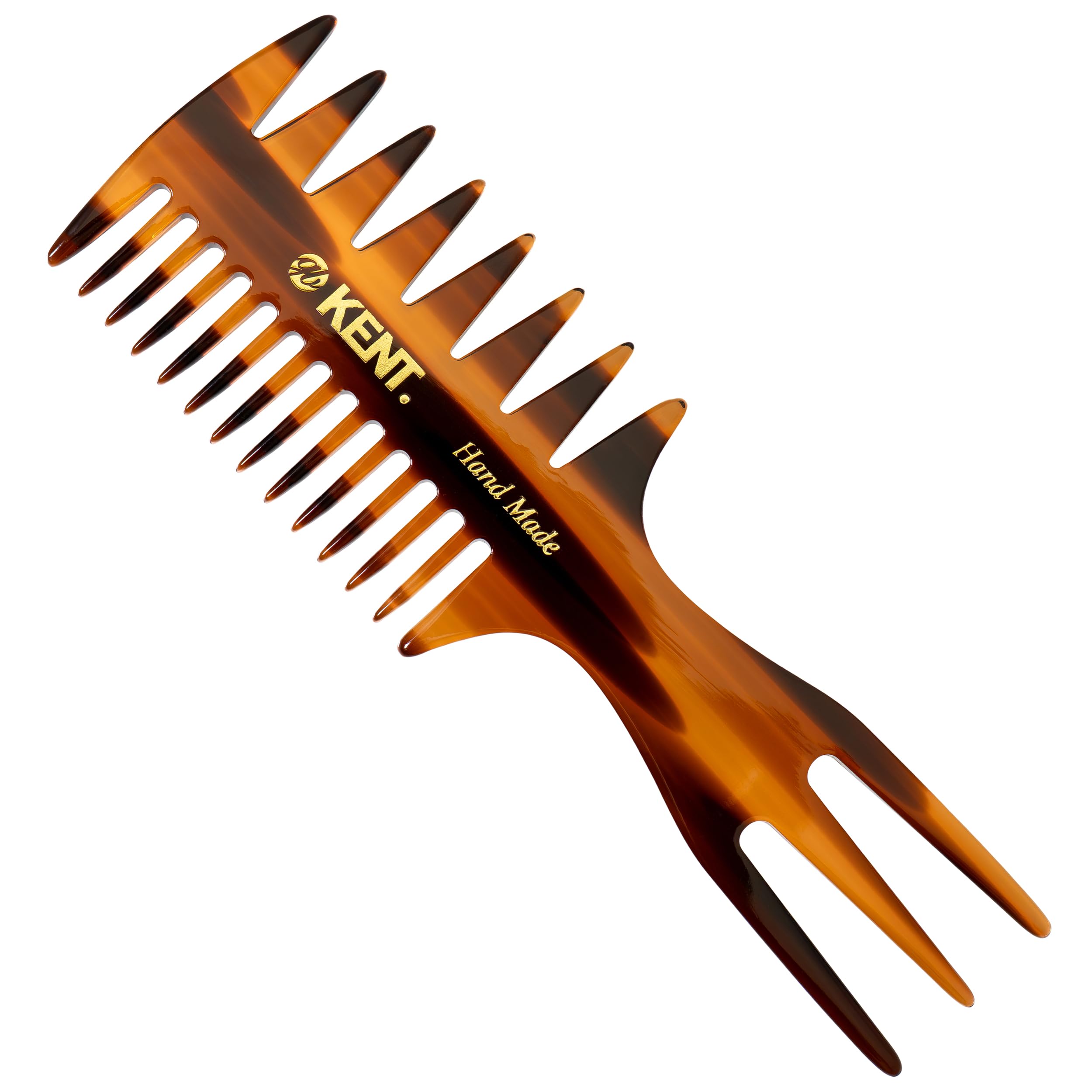 GB KENT Kent British Royal Warrant Luxury Handmade Hair Comb Fishtail Mesh Comb Comb Natural Static Suppression Smooth Portable Compact Coarse Teeth 3Way Styling 57T (Classic Color) Classic Colors