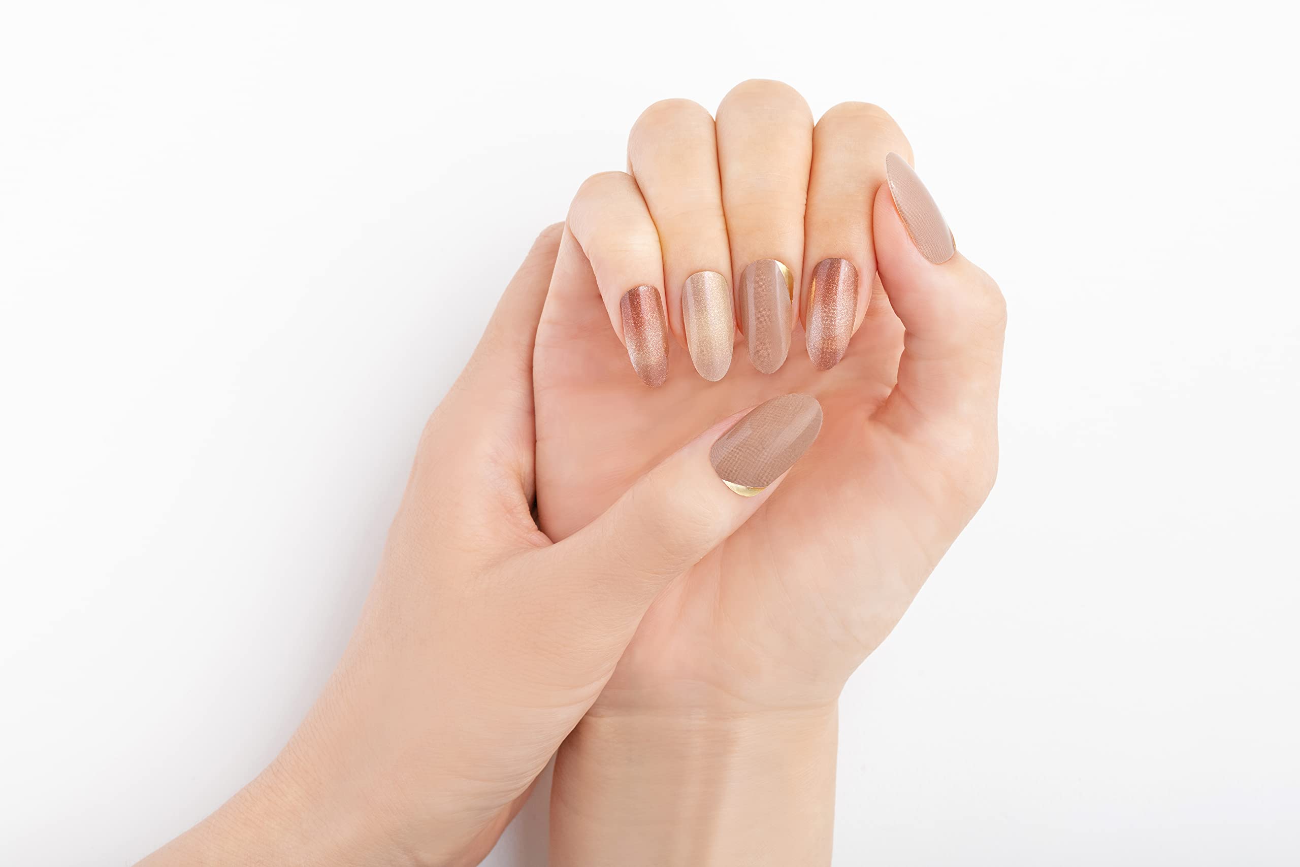 Beauty Avenue Real Gel Nail Stickers, Color: Marron Pink Brown