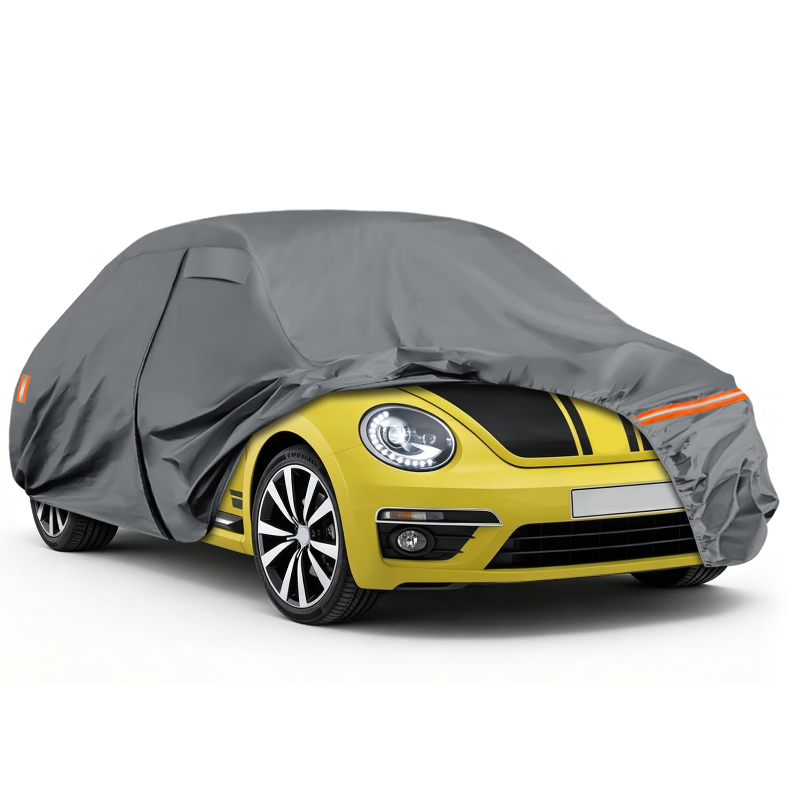 車カバー フォルクスワーゲン ザ・ビートル 専用設計 (2011〜2020年式) 16C系 カーカバー 裏起毛 防水 紫外線カット 耐熱防塵 黄砂 梅雨 雪 対策 自動車カバー 保護 青空駐車 グレー グレー ザ・ビートル