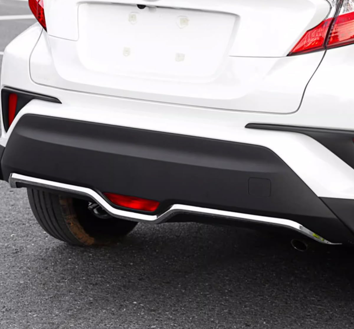 Накладка на задний бампер ZUNEIGUNG для Toyota C-HR, эксклюзивный дизайн, детали экстерьера, ABS, 1 шт. (с хромированным покрытием), фото 4