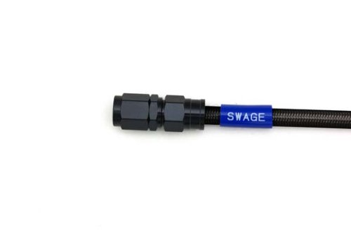 Swage Line BAKB-1010M-0750 Easy Order Brake Hose, Universal Hose, Straight Fitting, Aluminum (Black), Black Smoke Hose, 29.5 inches (750 mm) 750mm Hose Color: Black Smoke Hose