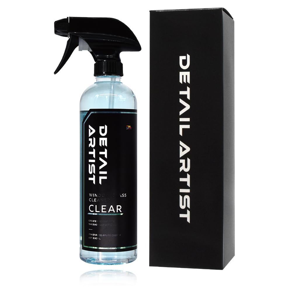 [Detailartist] CLEAR Window Glass Cleaner, Removes Fingerprints and Oil and Maintains Clear Vision, Glass Cleaner, Oil Removal, Large Capacity, 16.9 fl oz (500 ml), Car Wash, Pure Cherry Scent, Detail