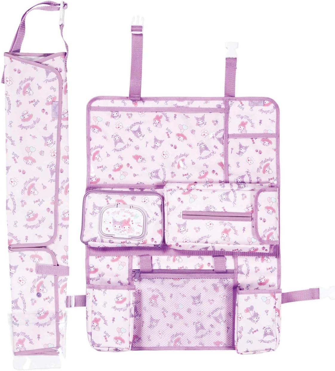 Карманный чехол на спинку автокресла Skater CSBP1-A с персонажами My Melody и Kuromi, фото 4
