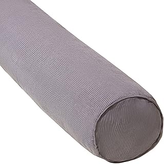 Round Cylinder Body Support Long Pillow Corduroy Bolster Pillow Round Neck Pillow Roll Bed Couch Lumbar Pillow Removable Covers with for Head, Neck, Back and Legs(グレー,12cmx60cm)