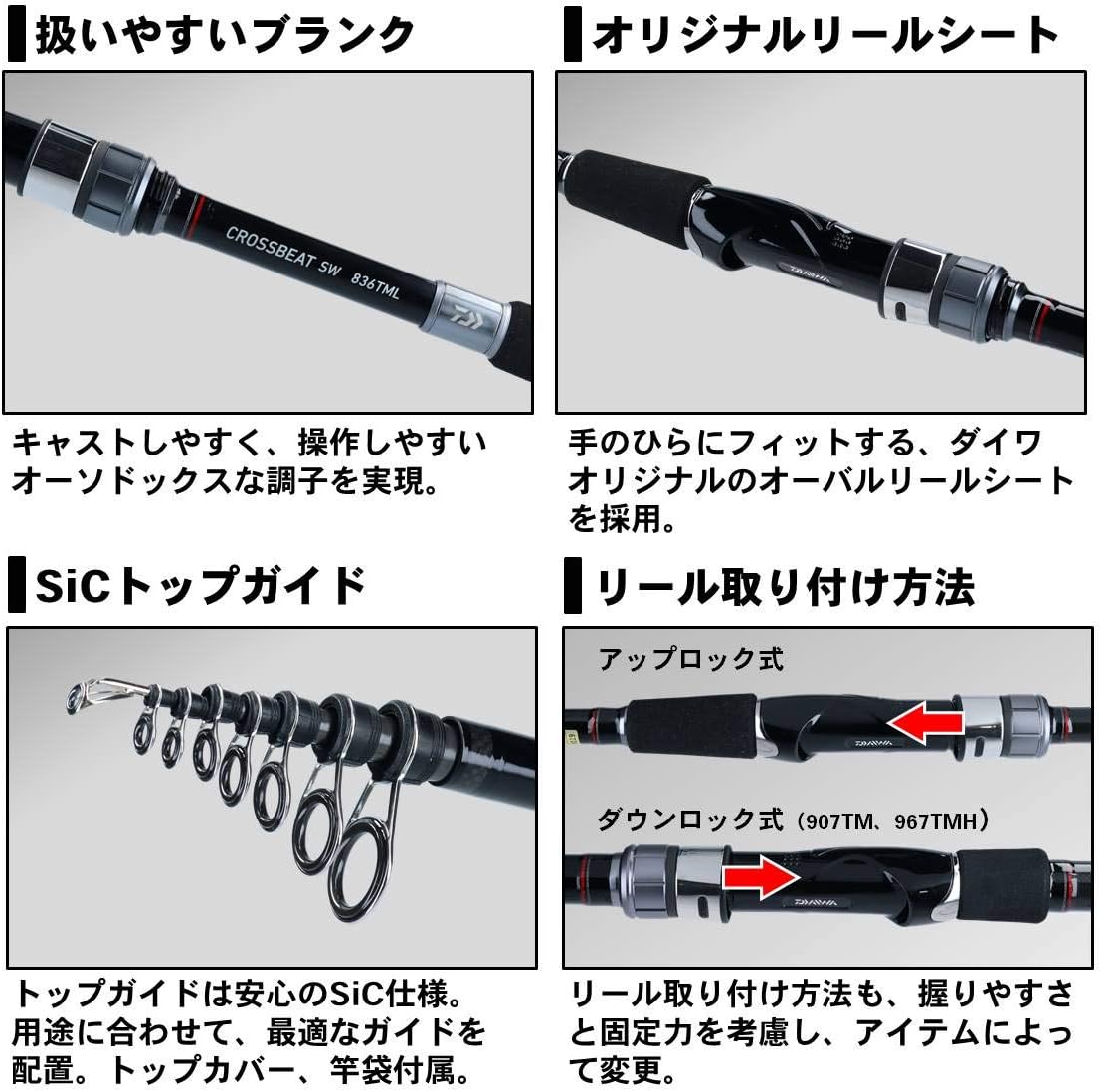 DAIWA (ДАЙВА) качающееся приманочное удилище CROSSBEAT SW, фото 4