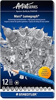 ステッドラー(STAEDTLER) 鉛筆 6B 5B 4B 3B 2B B HB F H 2H 3H 4H マルス ルモグラフ 筆記 デッサン 12硬度セット 100 G12