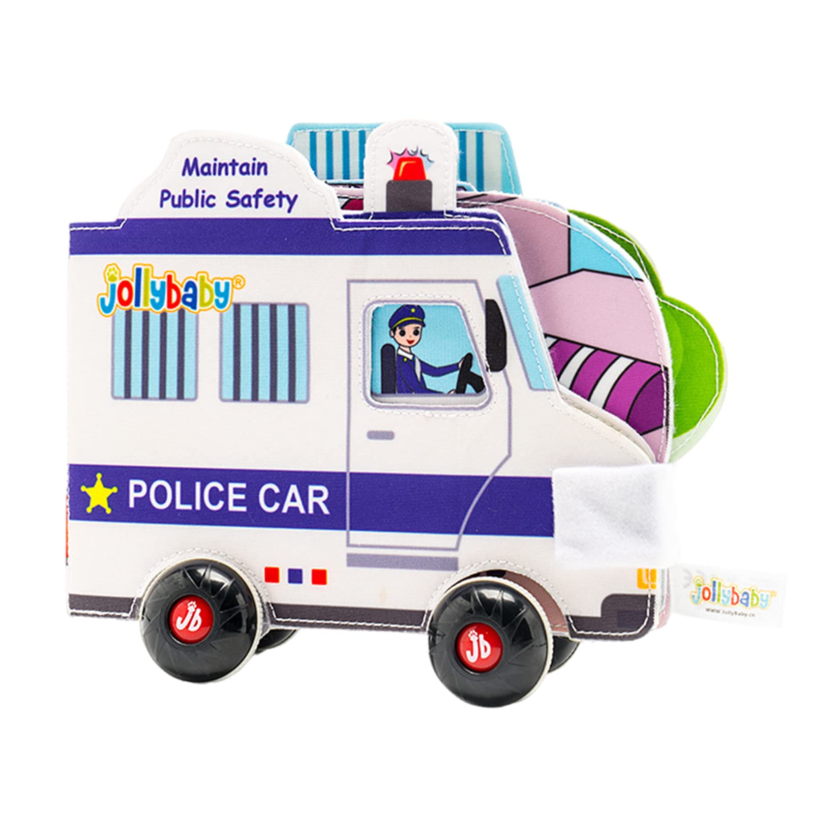 Cloth Book, Car Book for Kids - Softbook fosters imagination, stimulates sensory development, fosters parent-child relationships, stimulates reading
