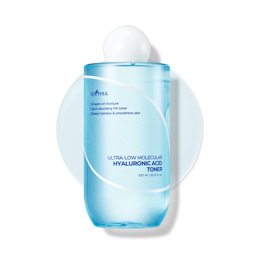 ISNTREE Ultra-low Molecular Hyaluronic acid Toner 300ml, 10.14 fl.oz | Quick absorbing Hyaluronic acid toner | Deeply hydrates and smoothens The skin