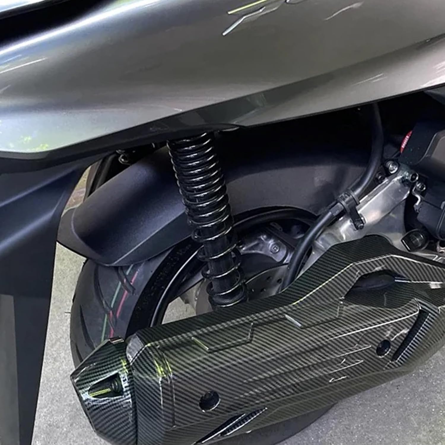 Расширитель заднего колеса, брызговик для велосипеда XIAXIA PCX125 PCX 160 2026 2025 Брызговик для велосипеда pcx125 pcx 2023-2025 Аксессуары для велосипеда (текстура углеродного волокна) [Параллельный импорт], фото 4