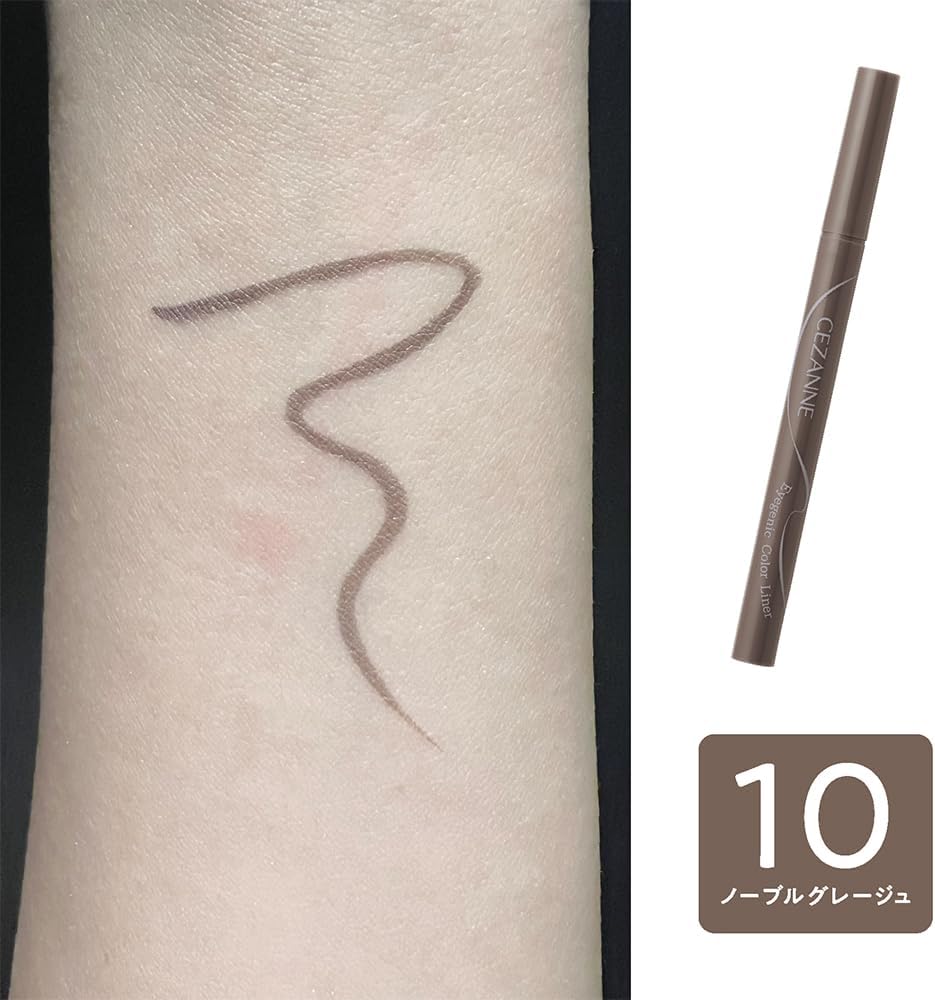 Подводка для глаз Cezanne Eyegenic Color Liner 10 Благородный Серовато-Бежевый 0,4 мл Оттенок Цвета Ультратонкий 10 благородный серый, фото 5