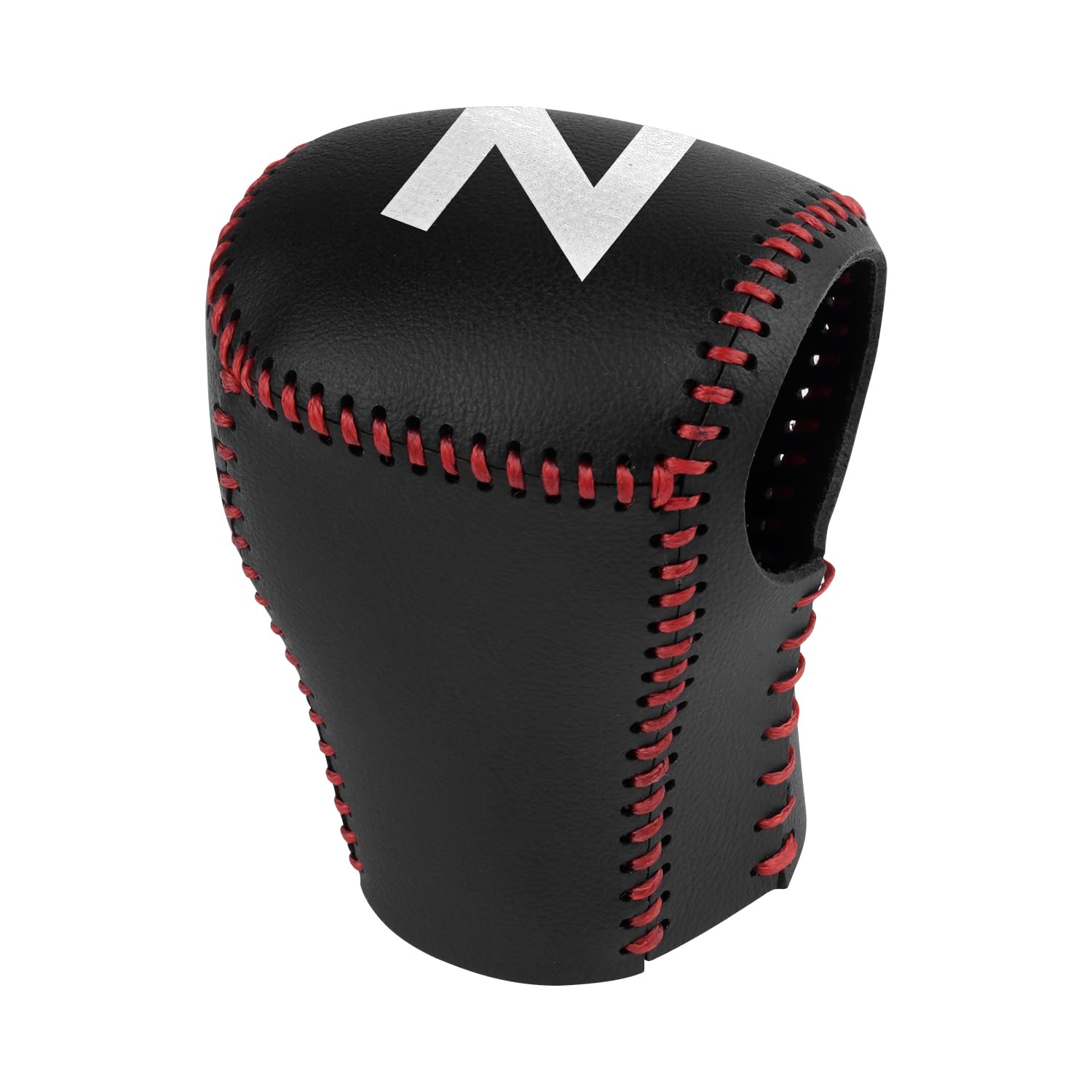 Cartist N-BOX JF5 JF6 Shift Knob Cover, From October 2023 to Present in Japan, Leather, Stain-Resistant, Scratch-Resistant, Easy Installation, Designed for Vehicles, 1 Piece