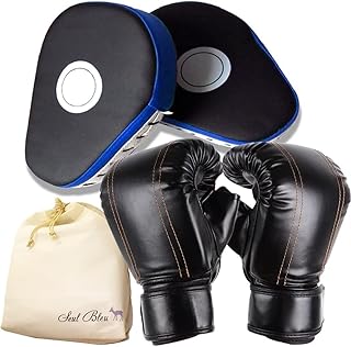 [MERCIEL] ボクシング トレーニング グローブ ミット セット フリーサイズ 収納袋付き 格闘技 空手 キックボクシング MMA 自宅練習【元ボクサー監修】