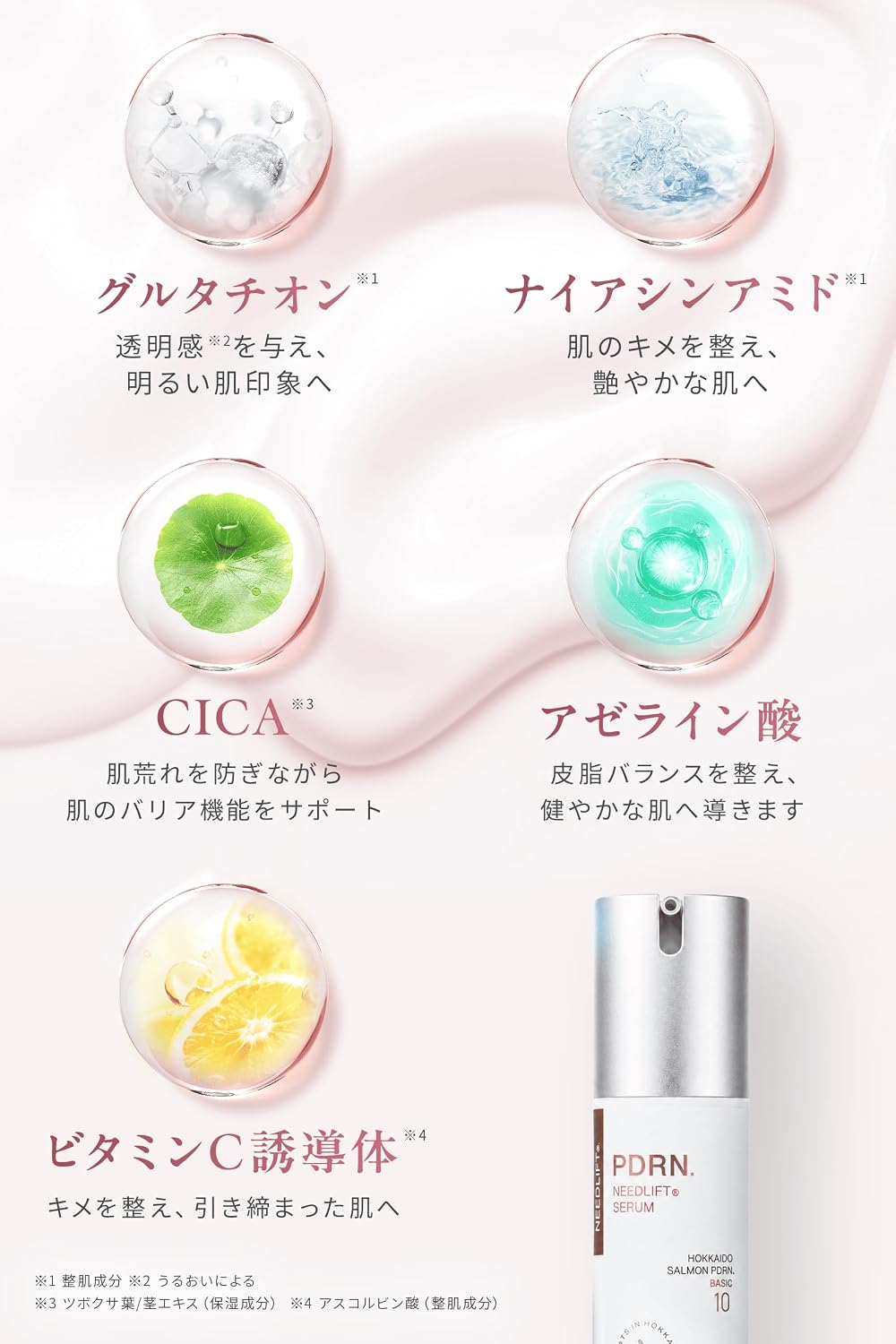 Сыворотка для подтяжки лица Hokkaido PDRN Needle Lift Serum Spicule, приблизительно 330 000 флаконов, ниацинамид, глутатион, устраняет дряблость, сужает поры, Введение Сыворотка для красоты, 1,1 унции (30 г), Сделано в Японии, Hokkaido PDRN (№10), фото 6