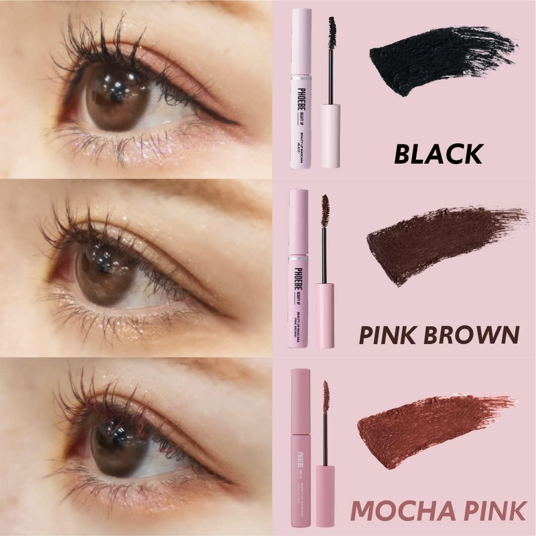 PHOEBE BEAUTY UP (Фиби) Тушь для ресниц Beauty Up, стойкая, Мокко-розовая, 5 г, Смывается горячей водой, содержит волокна и сыворотку 6) Мокко-розовая, 0,2 унции (5, фото 8