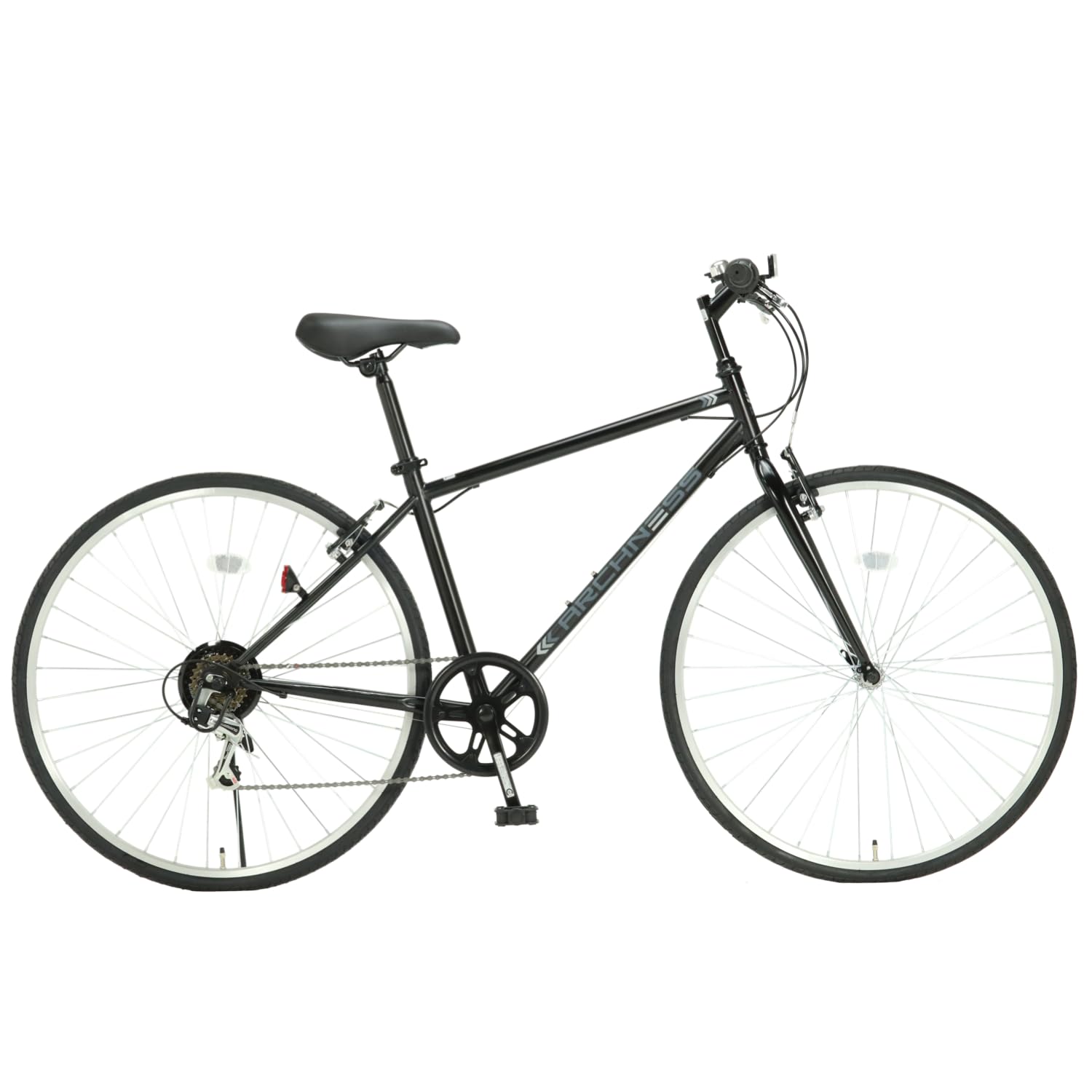 CRB7006R Cross Bike Bicycle, Shimano 6-Speed Gear, 27-Inch, 700 x 28C, Lightweight, For Work or School Commutes, City Rides matte black Accessories not included