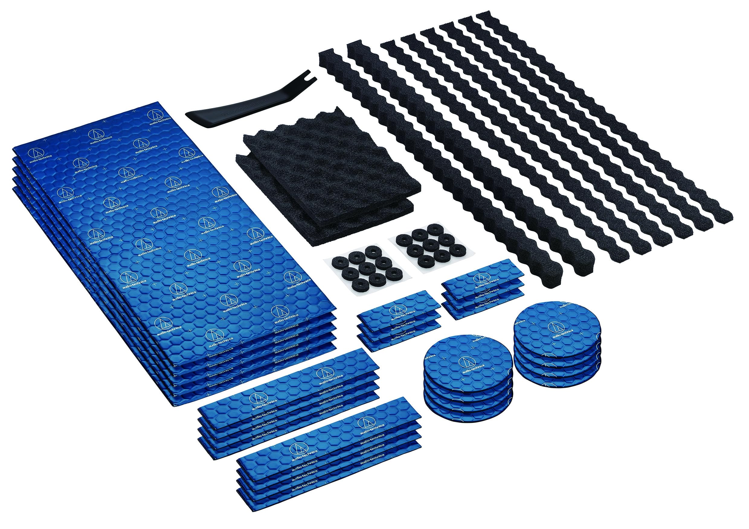 Audio Technica AT-AQ405 Door Tuning Kit, Deadening Kit for 2 Doors, Vibration Control, Soundproofing, Noise Reduction, Sound Absorption, No Specialized Tools Required, Comes with Dedicated Spatula 2 Door Kit
