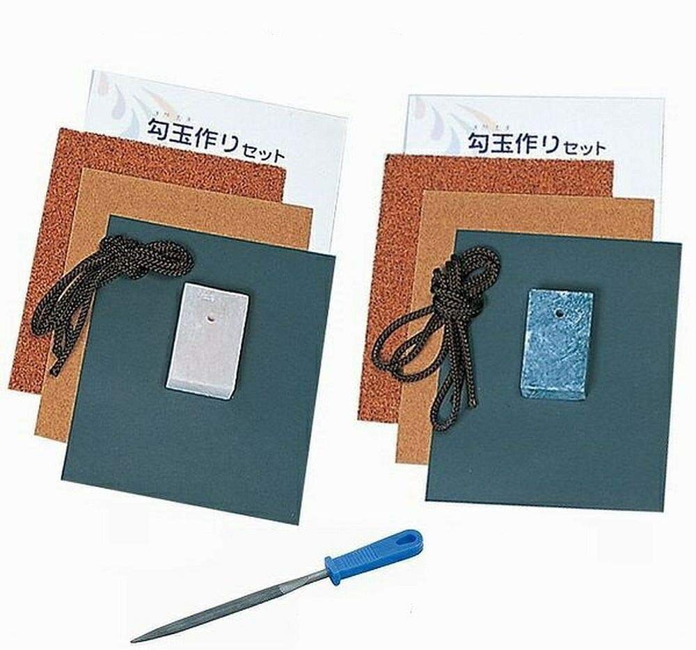 New Japan Modeling Magatama Making, Pink, Gray (Black), Set (Pre-Drilled) (Includes File)