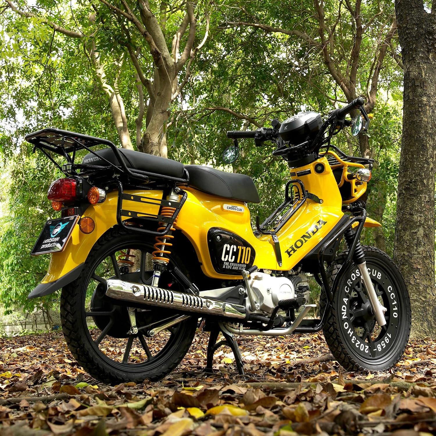 Nextstage Cross Cub CC110 JA60 Специальный комплект подрамника Комплект защиты двигателя Under Guard Запчасти для черных велосипедов Модификация запасных частей для мотоциклов Camp Touring, фото 7