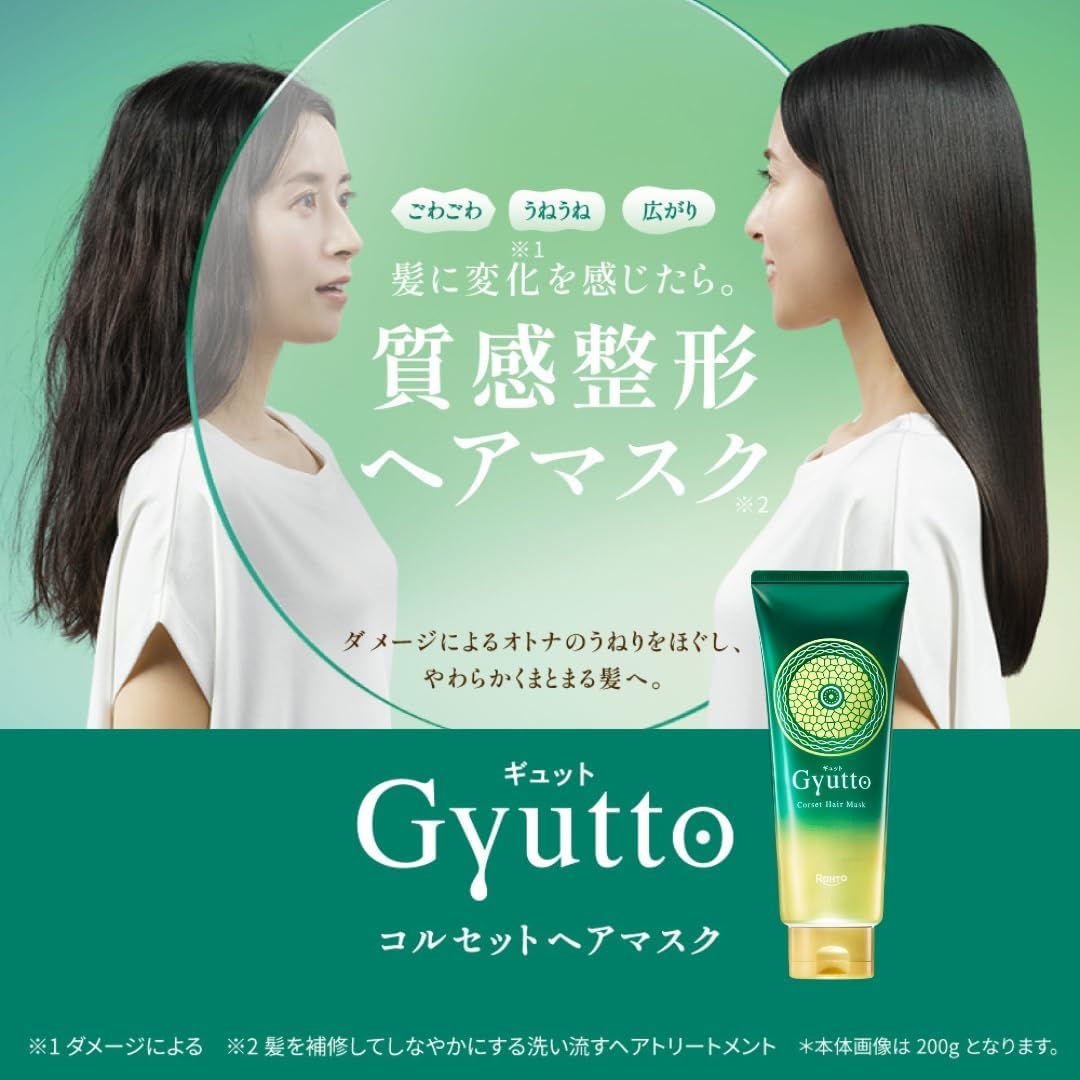 Корсетная маска для волос Gyutto, 200 г (для ухода за волосами, для ухода за локонами, для устранения завитков и повреждений, Маска для волос, Маска для укладки волос, фото 2