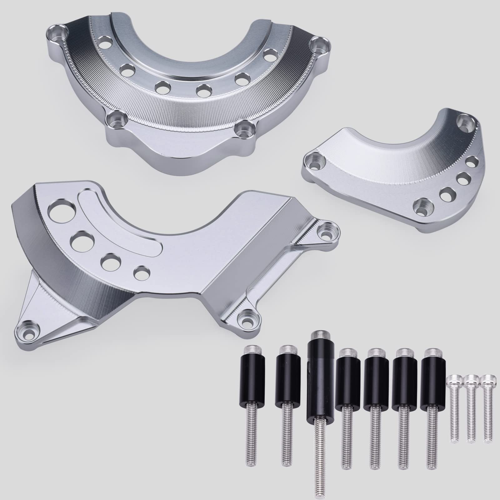 Engine Cover Engine Slider Engine Guard for Kawasaki Z900 Z900RS Z900RSCAFE All Years (Silver)