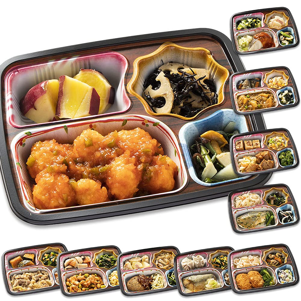 Belluna Gourmet Frozen Bento Meals, Frozen Side Dishes Bento, 10-Pack Set, Second Wave Smile Set, Side Dishes, Frozen Food, Easy Bento, Ready-to-Eat Meals