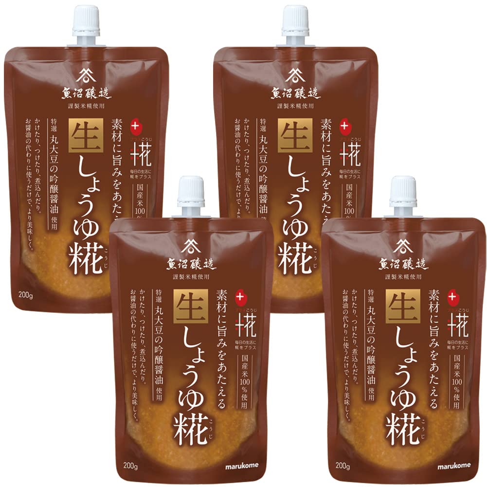 Marukome Plus Koji, New Life Soy Sauce Koji [Made with 100% Domestic Rice], 7.1 oz (200 g) x 4 pieces