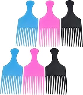 Beaupretty 6個ヘアスリング用コーム 耐久性のある理髪店用品 滑らかな歯加工で使いやすい ヘアサロン やバーバーショップでの使用に適したデザイン