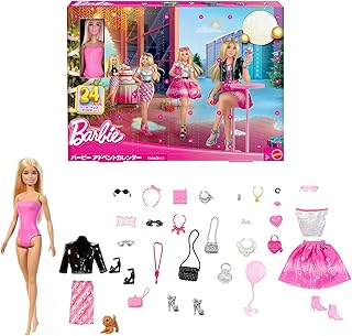 バービー(Barbie) アドベントカレンダー バービー人形1体付き きせかえ人形・ハウス ままごと・ごっこ遊び 3歳から ピンク JFL63