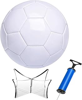 S.fields.inc サッカーボール 無地 サインボール 記念球 台座 空気入れ 空白 寄せ書き 卒業 プレゼント