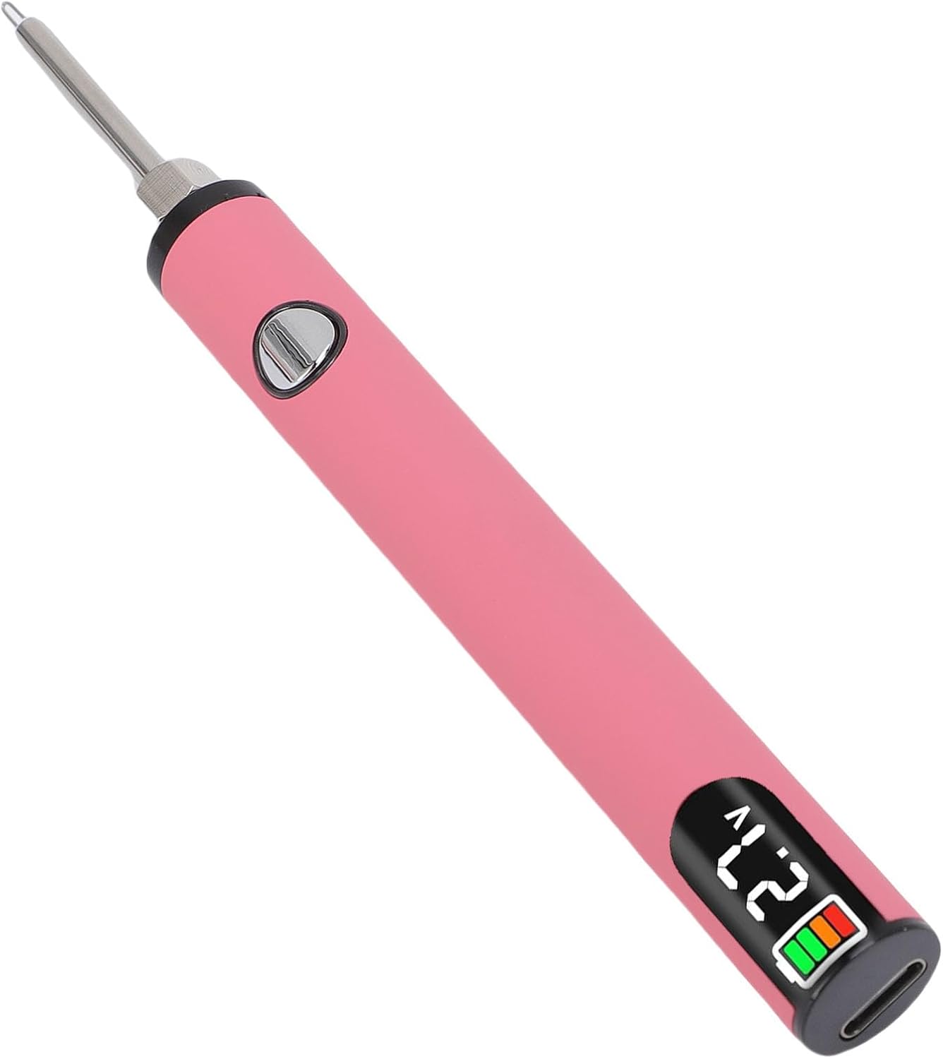 Электронагревательная ручка Walfront Heat Pen для кожевенного ремесла, инструмент для вырезания резьбы, Перезаряжаемая ручка для выпечки резьбы, цифровой дисплей, автоматическая защита от остановки, управление одной клавишей, 3-ступенчатая регулировка температуры, 650 мАч, длительное использование, аксессуары, полное хранение, Удобный инструмент для шитья, кожевенного ремесла, изготовления ювелирных изделий (розовый), фото 8