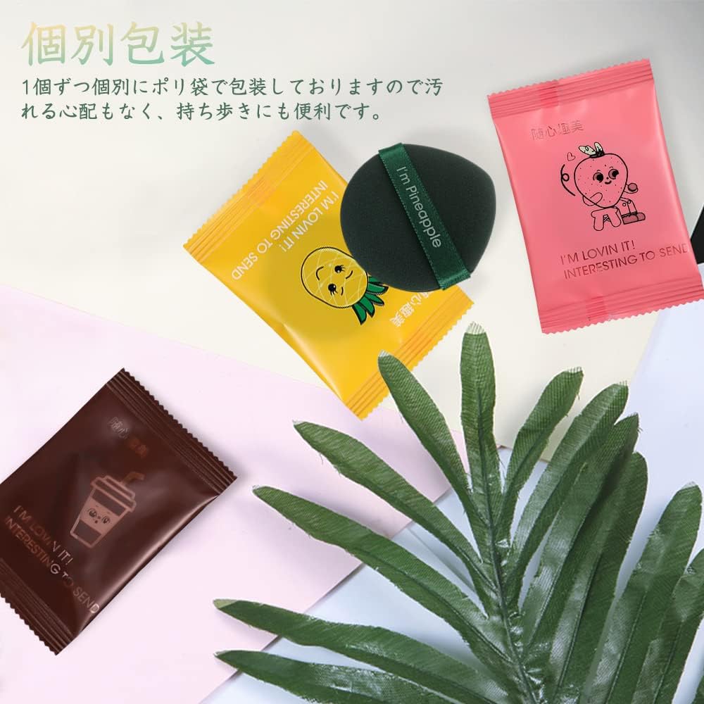 Samucos Cushion Foundation Слоеный спонж для макияжа с мягким впитыванием, многофункциональный для сухого и влажного использования, в форме капли воды, 3 цвета, набор из 12 предметов, фото 6