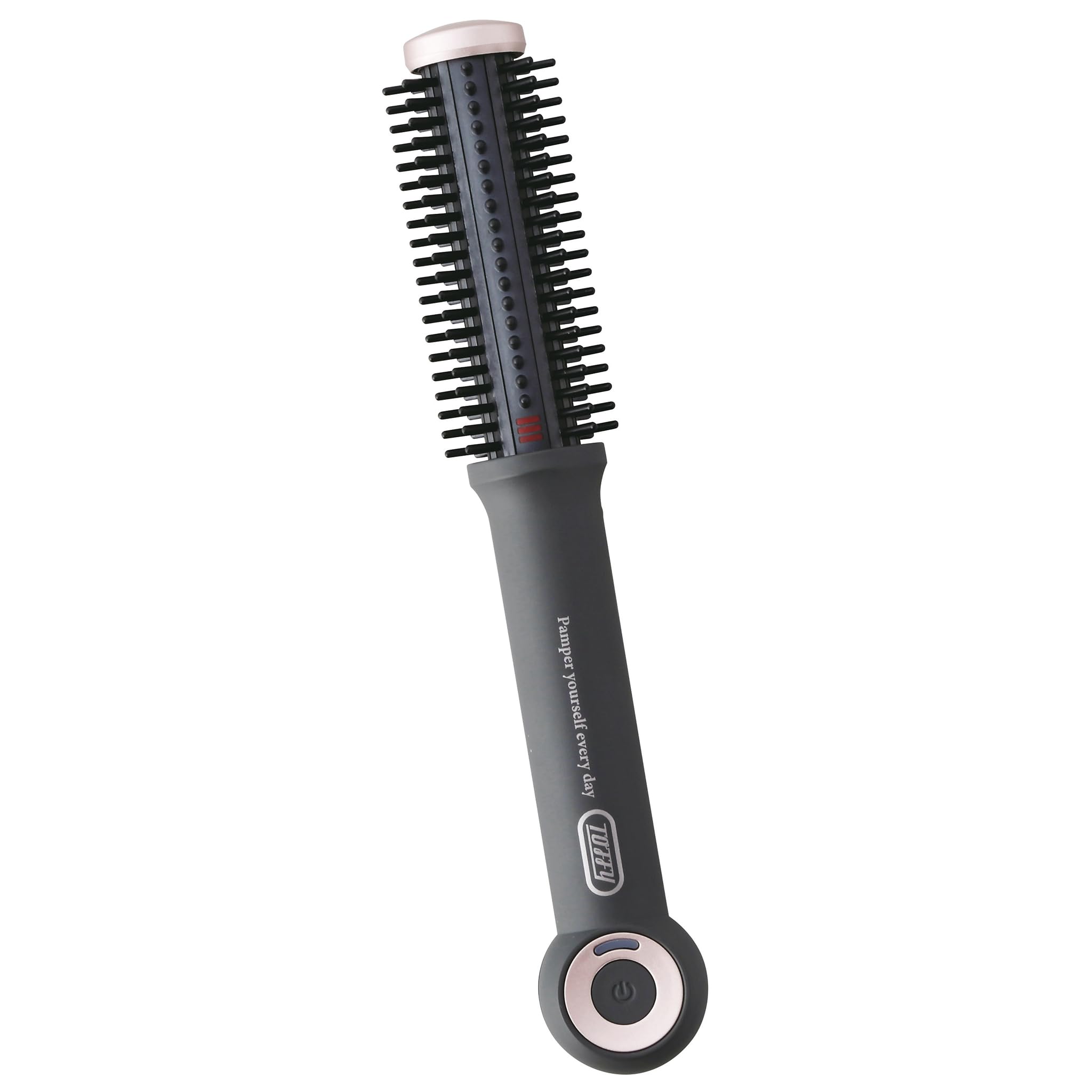 Toffy/Beauty TB03-RH Cordless Roll Brush Hair Iron, Cordless, Rechargeable, Portable, Compact, Comes with Exclusive Pouch, Beauty, Gray