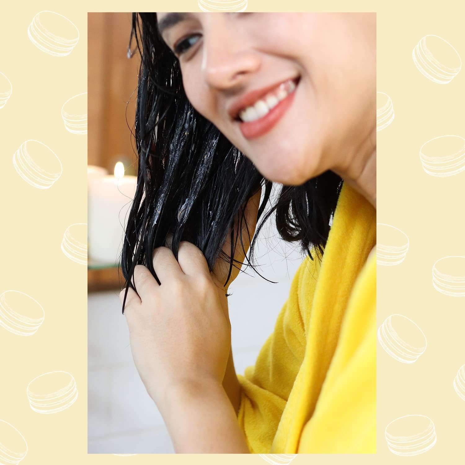Увлажняющий крем-ополаскиватель Pantene Macaron Rinse Treatment (маска для волос), 12 мл, фото 11