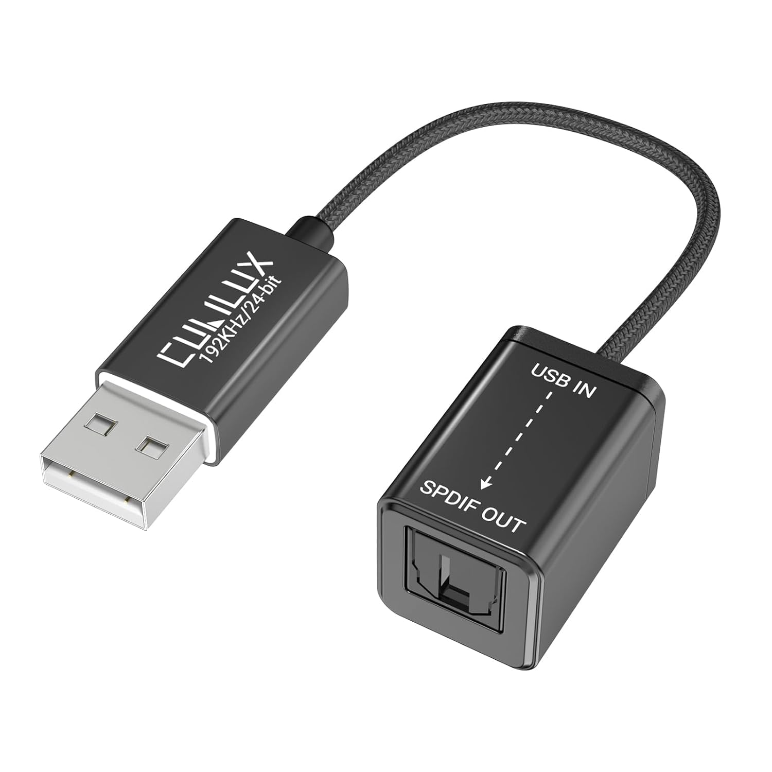 Cubilux USB A – SPDIF(TOSLINK) Optical Audio Conversion Adapter, USB – Optical Digital Converter, Compatible with Windows, Linux, PS4/PS5, Lenovo, HP, Asus, Dell, PC, Laptops, Computers, Surface USB A to SPDIF