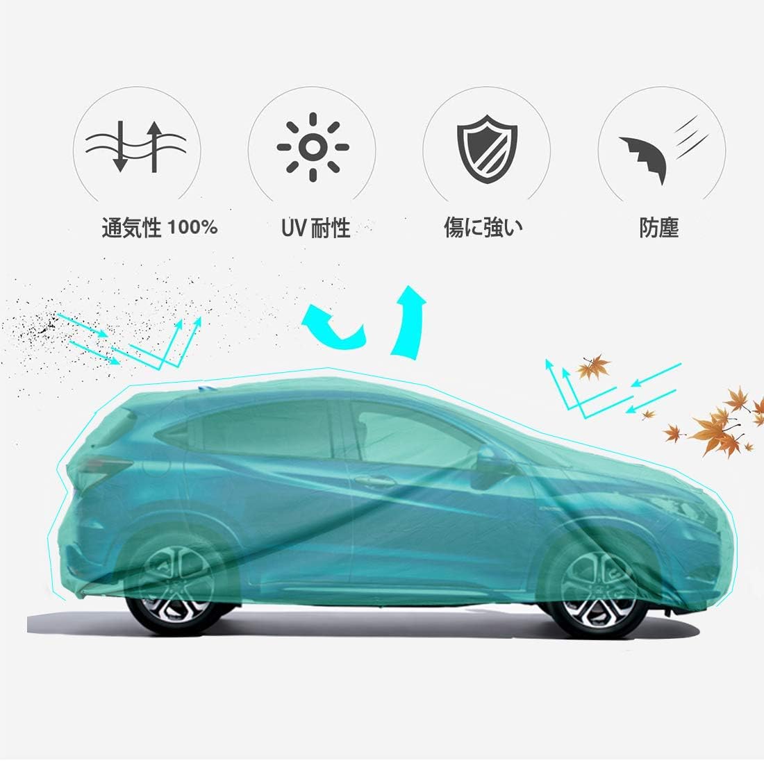 АВТОМОБИЛЬНЫЙ ЧЕХОЛ ДЛЯ КУЗОВА МИНИВЭНА SUV/MPV, СООТВЕТСТВУЮЩИЙ ТРЕБОВАНИЯМ КУЗОВА, ЗАДНЯЯ КРЫШКА АВТОМОБИЛЯ МАТОВАЯ, 4-СЛОЙНАЯ СТРУКТУРА, ЗАЩИТА ОТ ТАЙФУНА, ГИДРОИЗОЛЯЦИЯ, ЗАЩИТА ОТ ПЫЛИ, УЛЬТРАФИОЛЕТОВЫХ ЛУЧЕЙ, НЕТКАНЫЙ МАТЕРИАЛ (525 *190 *170 СМ, СЕРЫЙ), фото 5
