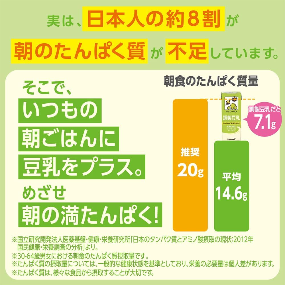 【Amazon.co.jp】Соевое молоко Kikkoman Delicious без добавок SOYMILK DAYS 1000 мл х 6 бутылок по 1000 мл, 6 штук, фото 4