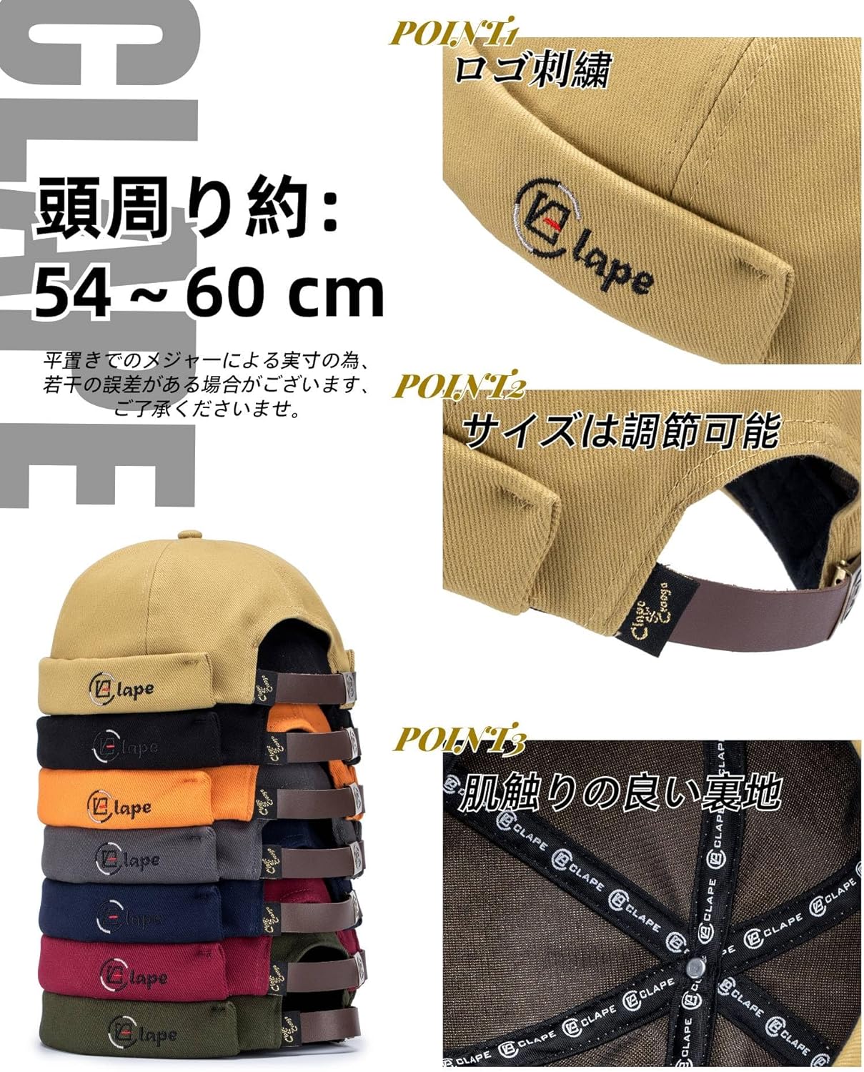 Clape Summer Roll Cap, Шляпа без полей, Хлопок, Мужская рыбацкая кепка, Стильная, классическая, с отворотом, Складная, Круглая, однотонная, Уникальная, Для джентльмена, Для похудения лица, Унисекс, Для улицы, от 56 до 60 см, темно-синий, фото 5
