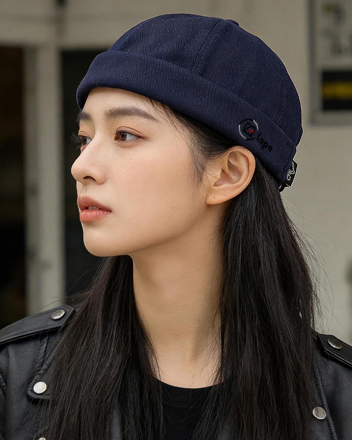 Clape Summer Roll Cap, Шляпа без полей, Хлопок, Мужская рыбацкая кепка, Стильная, классическая, с отворотом, Складная, Круглая, однотонная, Уникальная, Для джентльмена, Для похудения лица, Унисекс, Для улицы, от 56 до 60 см, темно-синий, фото 7