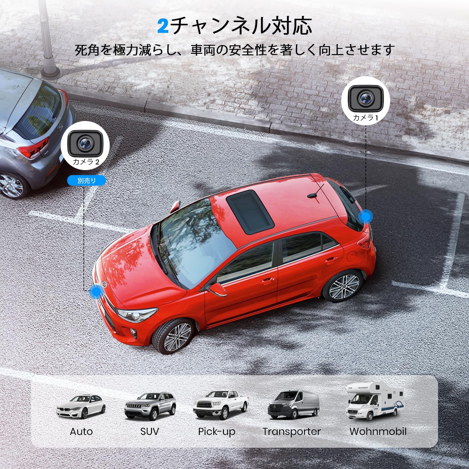 Беспроводной монитор заднего вида AUTO-VOX W12, 5-дюймовая камера заднего вида с разрешением 1080P, беспроводная цифровая передача данных, простая установка | поддержка ночного видения HDR, четкий дисплей в ночное время, стабильная передача сигнала, удобное подтверждение заднего вида, водонепроницаемая конструкция IP69K, поддержка до 2 камер, регулировка направления, поддержка переключения между положительным и зеркальным изображением, фото 4