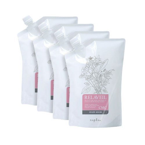 Napra Lirabelle CMC Hair Mask Commercial Use, 13.8 fl oz (4,000 ml) (Refill, 33.8 fl oz (1,000 ml) x 4)