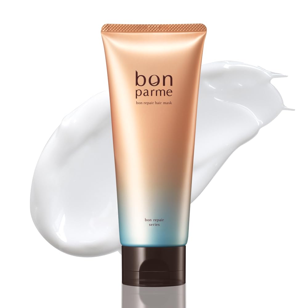 Bonparme Keratin Repair Hair Mask, Cream, Treatment, Toss, Heat Care, Curl Care, Damage Repair, Glossy Hair, Apricot & Musk, 5.1 fl oz (150 ml)