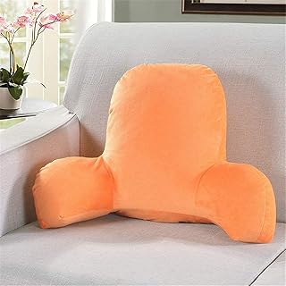Cushion Back Cushion Reading Pillow Neck Bolster Neck for Sofa Bed Wedge Pillow Wedge Shape Soft Orange 52x38x20cm
