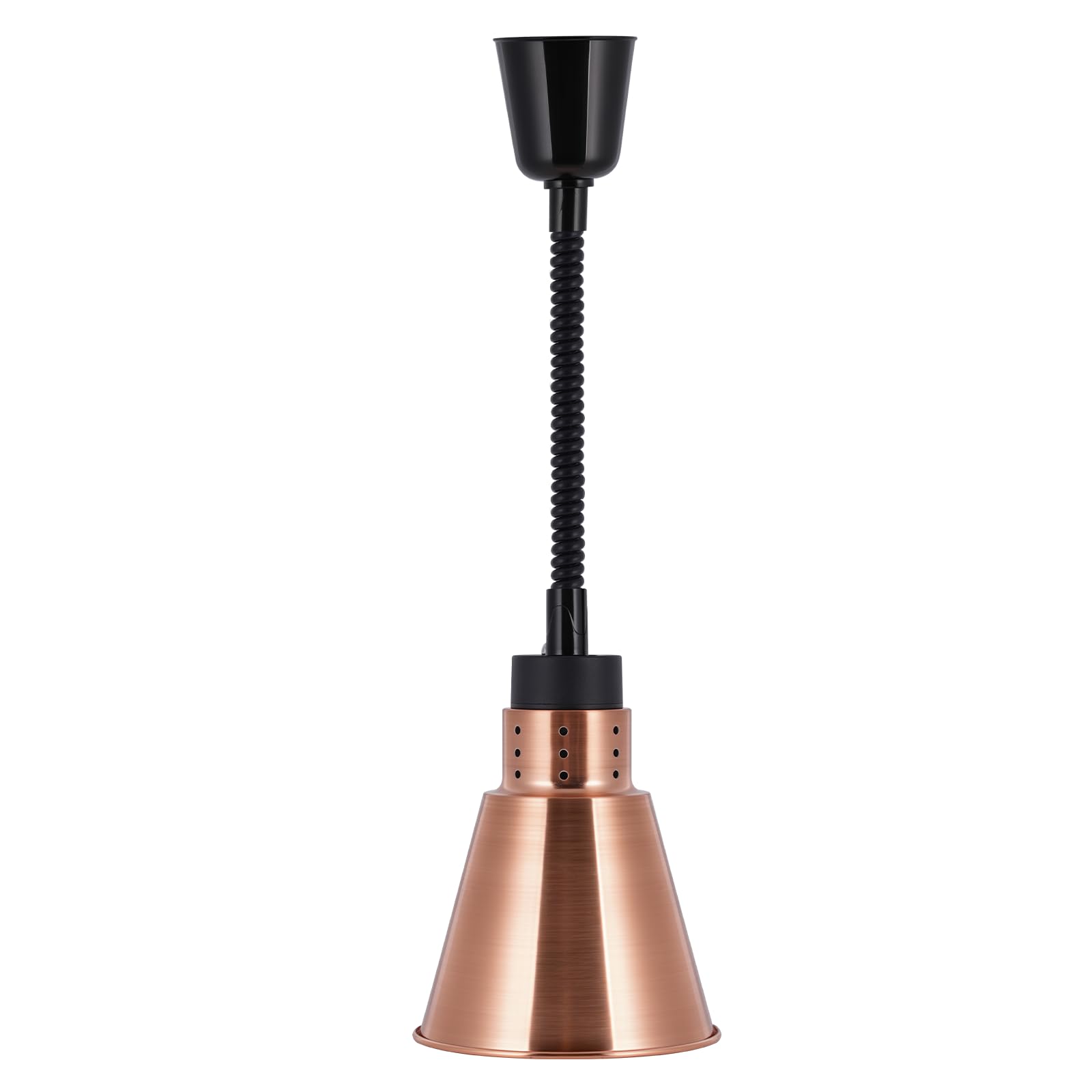 MXBOAHENG Lamp Warmer, Heat Lamp, Extendable, Hanging Type, Food Heating Light, for Home, Commercial Use, Buffet, Restaurant, Kitchen, 250W, 110V, Bulb Included, Stainless Steel, Food Warmer, 100-110V (Rose Gold)