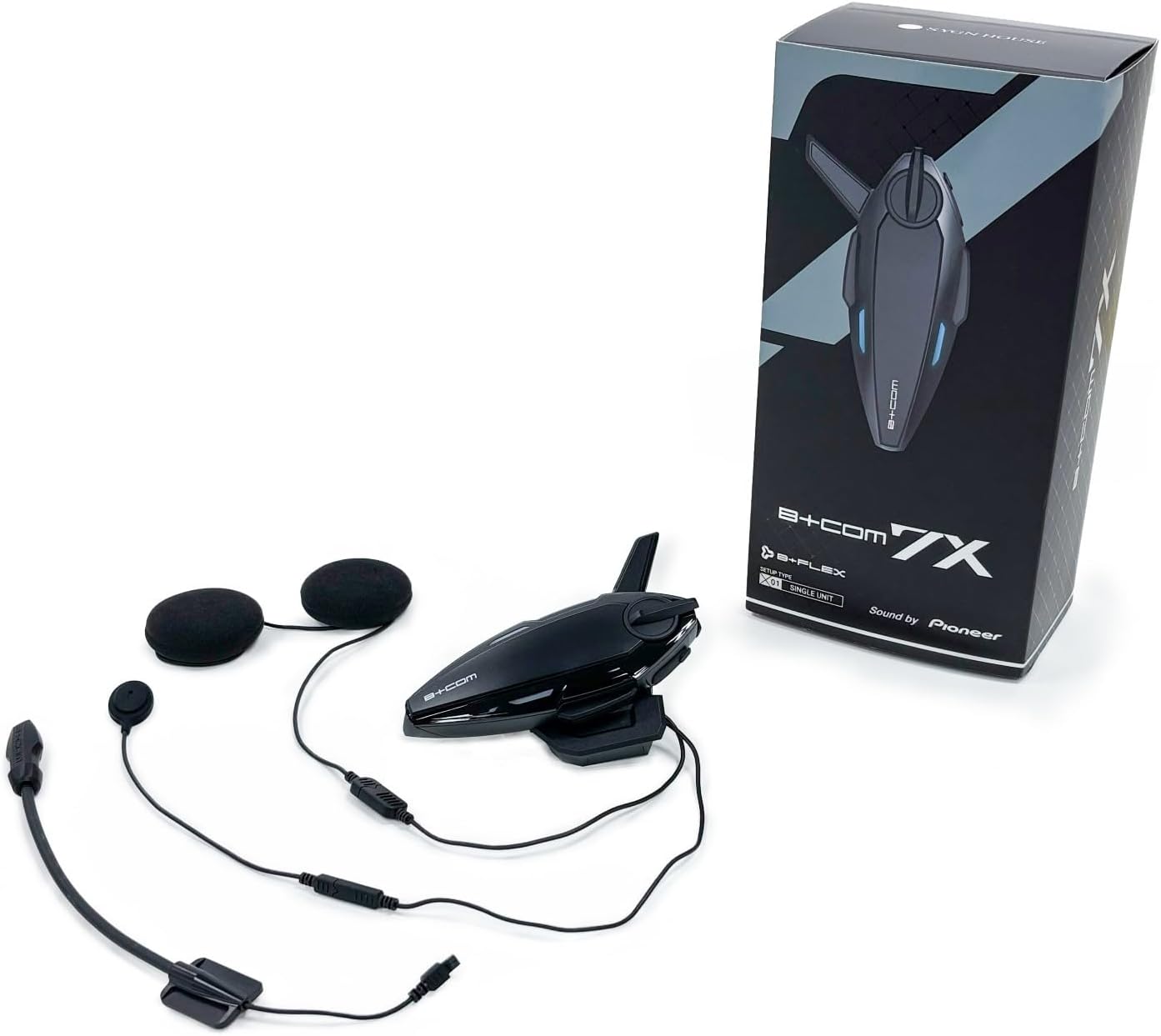Сигнальный знак HOUSE House Bike Income B+ COM 7X (Beacom 7X) Черный моноблок с наклейкой Bluetooth, интуитивно понятное управление, сетевая связь, Неограниченное количество людей, онлайн-общение, Аудио для езды, черный моноблок B + COM 7X, фото 2