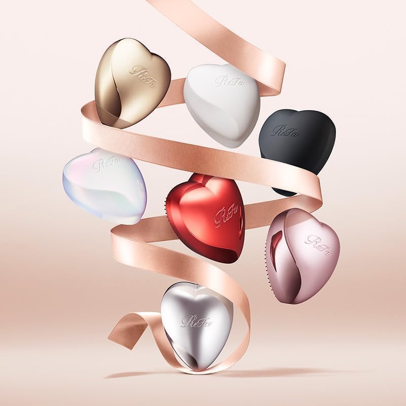 Описание Расчёска ReFa HEART BRUSH в цвете Шайн Ред — стильный и функциональный аксессуар для ухода за волосами., фото 2