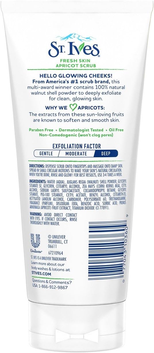 Скраб для лица St. Ives Fresh Skin Абрикосовый скраб для лица Fresh Skin 6 унций (товары параллельного импорта) 170 г (x 1) [товары параллельного импорта], фото 3