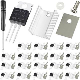 MOSFETトランジスタIRF3205 モスフェットトランジスタ 55V 110A NチャンネルパワーMOSFETトランジスタTO-220 アルミヒートシンクドライバー取り付けキット付きDIY用(20個)